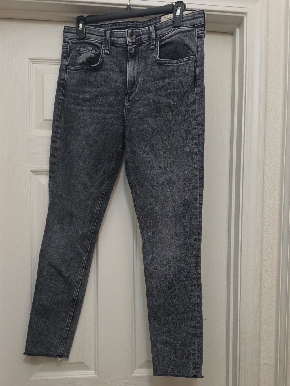 rag & bone Washed Black/Grey Skinny Jeans